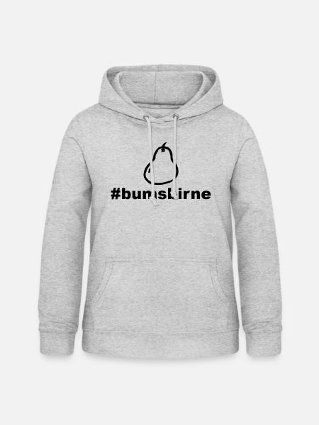 Bumsbirne - Frauen Hoodie - Hellgrau meliert