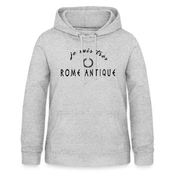 je suis très rome antique - Sweat à capuche Femme - gris clair chiné - Devant - AI Model Female 172 light (172cm)