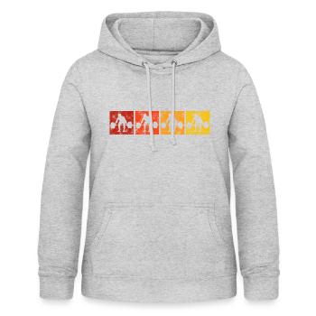 Musculation Bodybuilder GYM Fitnessstudio Retro - Sweat à capuche Femme - gris clair chiné - Devant - AI Model Female 172 light (172cm)