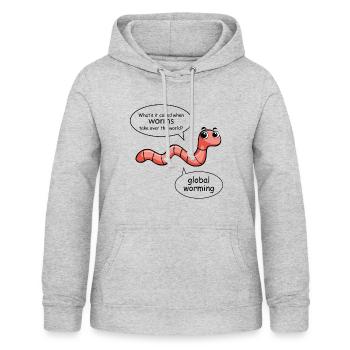 Kompostkompost Gartengarten Wurm Humor - Frauen Hoodie - Hellgrau meliert - Vorne - AI Model Female 172 light (172cm)