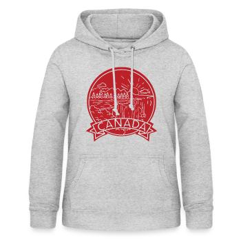 Niagarafälle Kanada - Frauen Hoodie - Hellgrau meliert - Vorne - AI Model Female 172 light (172cm)