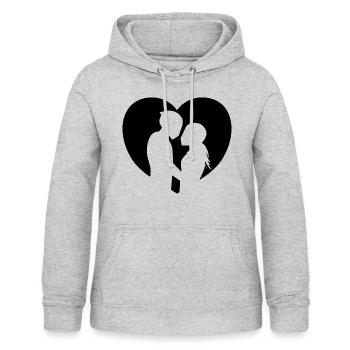 Bikercouple Paar Pärchen Motorrad Motorradfahren - Frauen Hoodie - Hellgrau meliert - Vorne - AI Model Female 172 light (172cm)