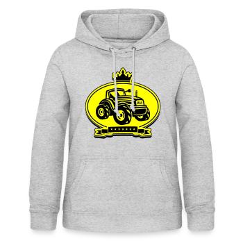 Tracteur Farmer Silhouette Trekker - Sweat à capuche Femme - gris clair chiné - Devant - AI Model Female 172 light (172cm)