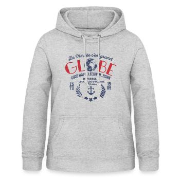 Globe nautische Regatta - Frauen Hoodie - Hellgrau meliert - Vorne - AI Model Female 172 light (172cm)