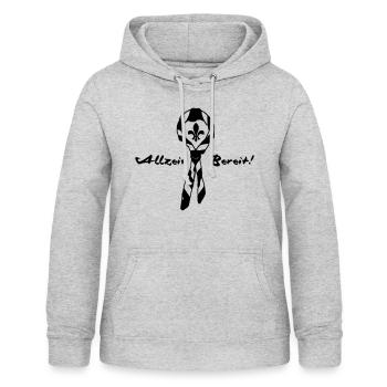 Pfadfinder Halsband - Frauen Hoodie - Hellgrau meliert - Vorne - AI Model Female 172 light (172cm)