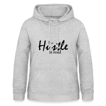 Hustle Hustler Succès Travail Argent Argent - Sweat à capuche Femme - gris clair chiné - Devant - AI Model Female 172 light (172cm)