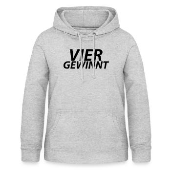 Vier gewinnt Schule Schul Motiv Schüler - Frauen Hoodie - Hellgrau meliert - Vorne - AI Model Female 172 light (172cm)