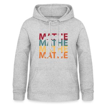 Mathe Mathematik Mathematiker - Frauen Hoodie - Hellgrau meliert - Vorne - AI Model Female 172 light (172cm)