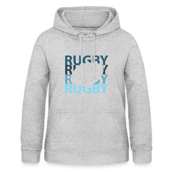 rugby - Women's Hoodie - light heather grey - Front - AI Model Female 172 light (172cm)