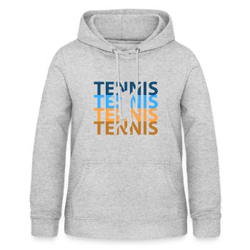 Tennisspieler - Frauen Hoodie - Hellgrau meliert - Vorne - AI Model Female 172 light (172cm)