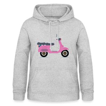 Motorroller - Frauen Hoodie - Hellgrau meliert - Vorne - AI Model Female 172 light (172cm)