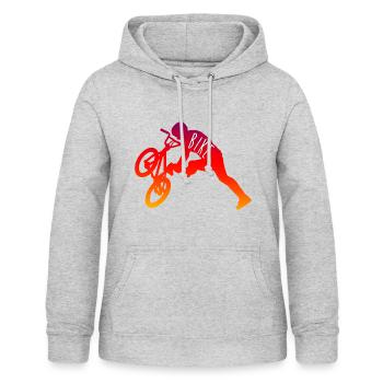 Bike - Frauen Hoodie - Hellgrau meliert - Vorne - AI Model Female 172 light (172cm)