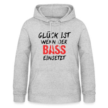 Rave Shirt Techno Raver Laut Bass Musik Geschenk - Frauen Hoodie - Hellgrau meliert - Vorne - AI Model Female 172 light (172cm)