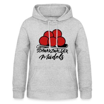 Schwarzwald Mädels Heimat Bollenhut Kuckuck - Frauen Hoodie - Hellgrau meliert - Vorne - AI Model Female 172 light (172cm)