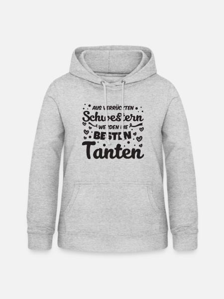 Schwester Tante - Frauen Hoodie - Hellgrau meliert