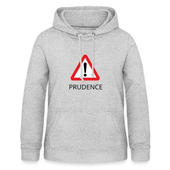 Caution (caution sign) - Women's Hoodie - light heather grey - Front - AI Model Female 172 light (172cm)