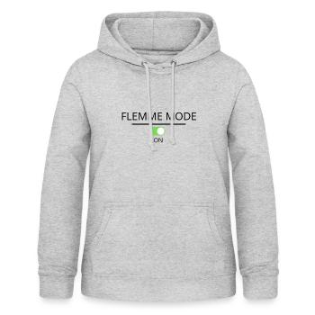 Flemme-Modus eingeschaltet - Frauen Hoodie - Hellgrau meliert - Vorne - AI Model Female 172 light (172cm)