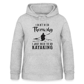 Kayak Kajak Wassersport Kanu Kayaking Geschenkidee - Frauen Hoodie - Hellgrau meliert - Vorne - AI Model Female 172 light (172cm)