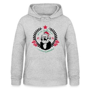 Happy XMarx - Women's Hoodie - light heather grey - Front - AI Model Female 172 light (172cm)