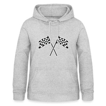 drapeau - Sweat à capuche Femme - gris clair chiné - Devant - AI Model Female 172 light (172cm)