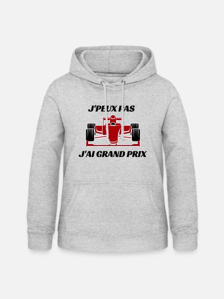 J'peux pas j'ai grand prix - Sweat à capuche Femme - gris clair chiné