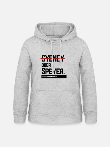 Sydney oder Speyer - Frauen Hoodie - Hellgrau meliert