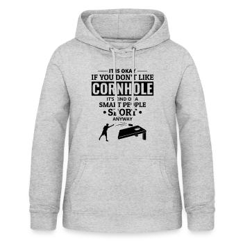 Cornhole Bean Bag Toss Outdoor Lawn Game Funny - Women's Hoodie - light heather grey - Front - AI Model Female 172 light (172cm)