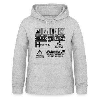 Hubschrauberpilot Helikopter Dad Sprüche Lustige - Frauen Hoodie - Hellgrau meliert - Vorne - AI Model Female 172 light (172cm)