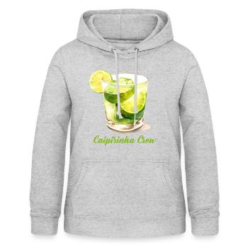 Caipirinha Crew Cocktail Long Drink - Women's Hoodie - light heather grey - Front - AI Model Female 172 light (172cm)