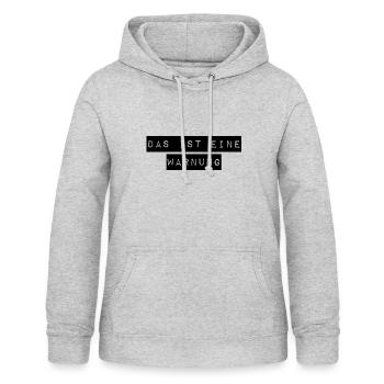 letzte Warnung - Frauen Hoodie - Hellgrau meliert - Vorne - AI Model Female 172 light (172cm)