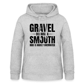 Conduite de gravier hilarante : vélo tout-terrain - Sweat à capuche Femme - gris clair chiné - Devant - AI Model Female 172 light (172cm)