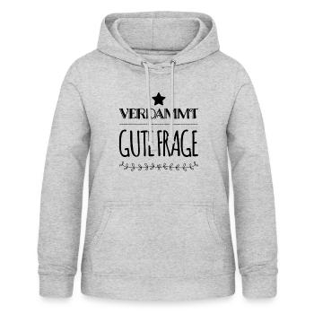 gute Frage - Frauen Hoodie - Hellgrau meliert - Vorne - AI Model Female 172 light (172cm)