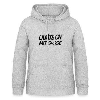 das ist Quark - Frauen Hoodie - Hellgrau meliert - Vorne - AI Model Female 172 light (172cm)