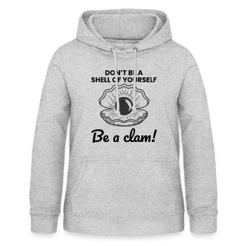 Clam Shell Seashells Collector Beachcomber Beach - Women's Hoodie - light heather grey - Front - AI Model Female 172 light (172cm)