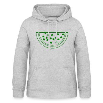 Wassermelone - Frauen Hoodie - Hellgrau meliert - Vorne - AI Model Female 172 light (172cm)