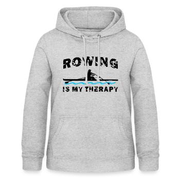 Rowing is my therapy, rowing, rowing, woman - Women's Hoodie - light heather grey - Front - AI Model Female 172 light (172cm)