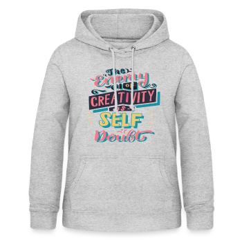 creativity - Women's Hoodie - light heather grey - Front - AI Model Female 172 light (172cm)