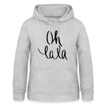 Oh lala - Frauen Hoodie - Hellgrau meliert - Vorne - AI Model Female 172 light (172cm)