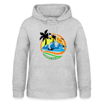 Summer Sailing - Women's Hoodie - light heather grey - Front - AI Model Female 172 light (172cm)