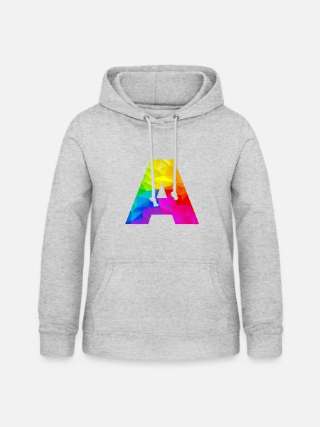 Polygon A - Frauen Hoodie - Hellgrau meliert