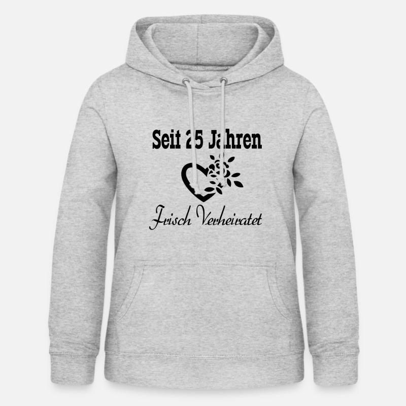 Je viens de marier 25 ans! - Sweat à capuche Femme - gris clair chiné