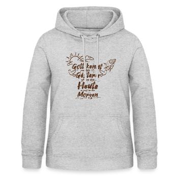 Bibelverse - Christlich - Jesus - Frauen Hoodie - Hellgrau meliert - Vorne - AI Model Female 172 light (172cm)