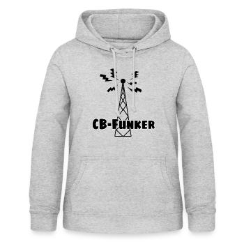 CB Funk funken Radio - Frauen Hoodie - Hellgrau meliert - Vorne - AI Model Female 172 light (172cm)