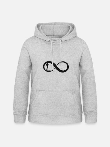 Biathlon - Frauen Hoodie - Hellgrau meliert