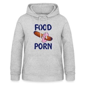 Food porn sausage - Women's Hoodie - light heather grey - Front - AI Model Female 172 light (172cm)