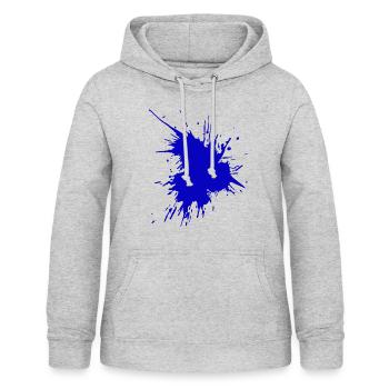 La tache ne doit pas disparaître - Sweat à capuche Femme - gris clair chiné - Devant - AI Model Female 172 light (172cm)
