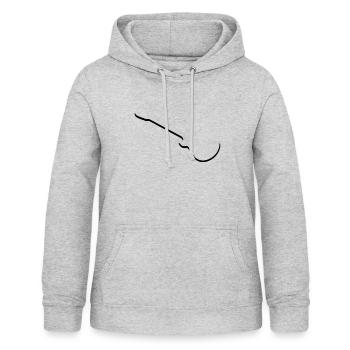 E Gitarre - Frauen Hoodie - Hellgrau meliert - Vorne - AI Model Female 172 light (172cm)