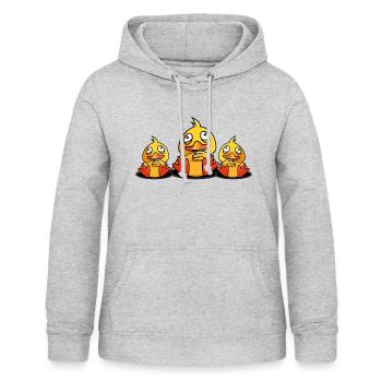 ente quietscheente comic - Frauen Hoodie - Hellgrau meliert - Vorne - AI Model Female 172 light (172cm)