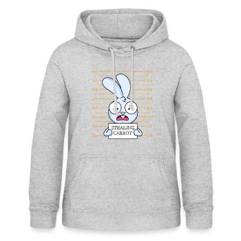 Lapin mignon - Sweat à capuche Femme - gris clair chiné - Devant - AI Model Female 172 light (172cm)