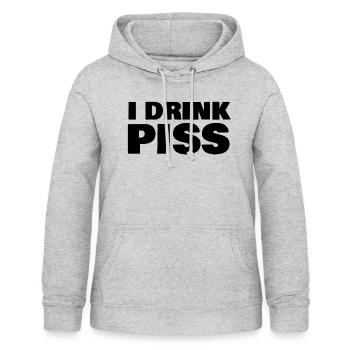i drink piss - Frauen Hoodie - Hellgrau meliert - Vorne - AI Model Female 172 light (172cm)